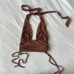 Brown Halter Top